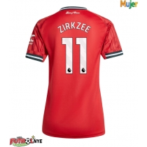 Camiseta Manchester United Joshua Zirkzee #11 Primera Equipación para mujer 2025-26 manga corta